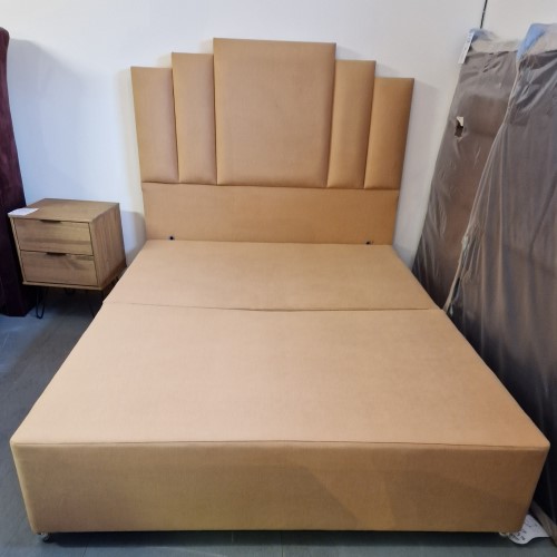 5' Divan Bed and Geo Headboard